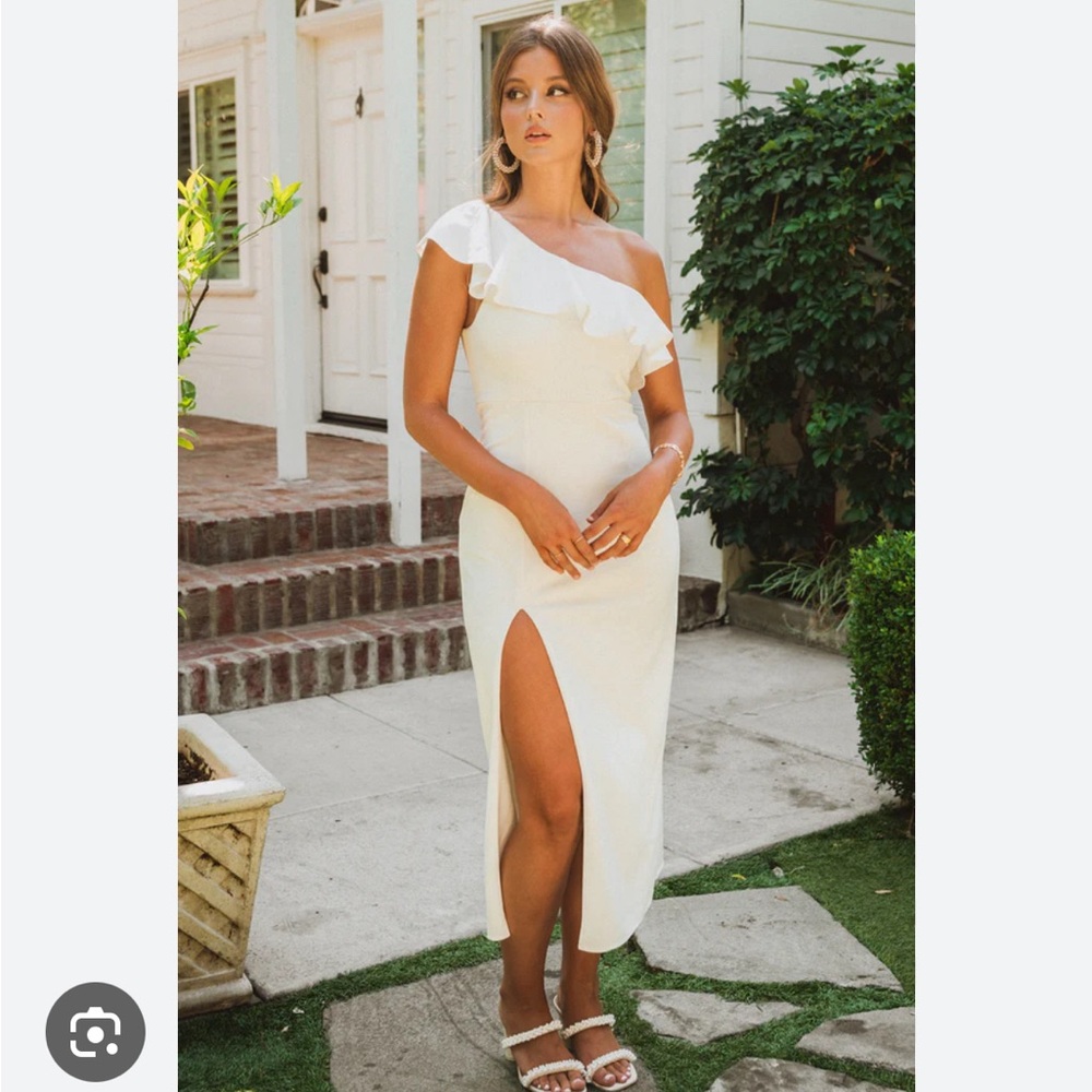 Show Me Your Mumu Florentine Midi-dress XS, white (NWT)